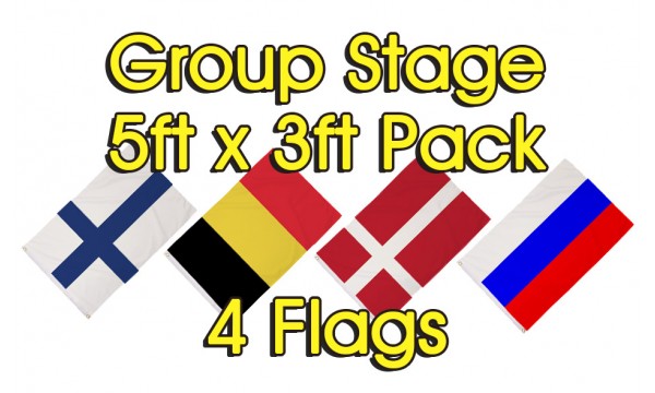 Euro 2024  - Group Stage Flag Packs 5ft x 3ft 